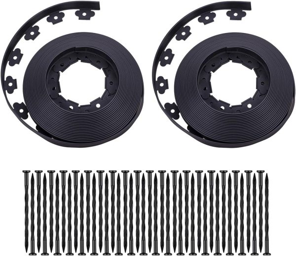 YANEYRIE Garden Edging Kit Durable Flexible DIY Landscape-0