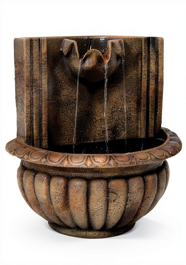Outdoor Wall Fountain Sunnydaze Decor Resin Weather-5