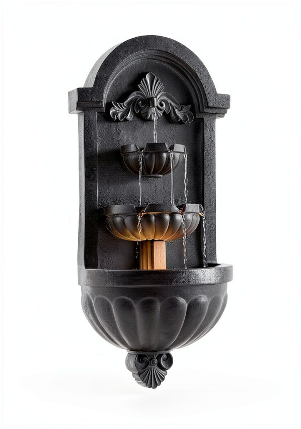 Kenroy Home Outdoor Wall Fountain Resin Plum Bronze-6