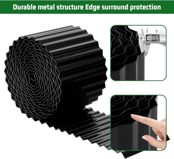 SnugNiture Metal Garden Edging Durable Corrugated Landscape-3