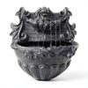 Solar Wall Fountain Gray Resin Sunnydaze Decor Outdoor-3