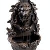 Solar Wall Fountain Gray Resin Sunnydaze Decor Outdoor-1