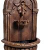 Solar Wall Fountain Sunnydaze Decor Resin Weather Resistant-0