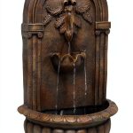 Outdoor Wall Fountain Sunnydaze Decor Resin Weather-0
