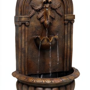 Outdoor Wall Fountain Sunnydaze Decor Resin Weather-0