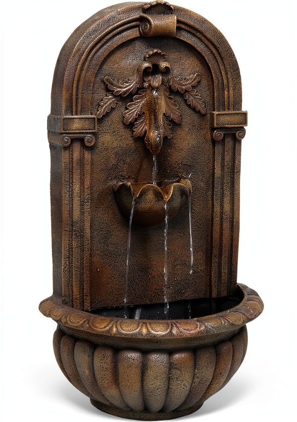 Outdoor Wall Fountain Sunnydaze Decor Resin Weather-0