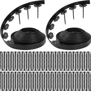 Bonviee Garden Edging Flexible Durable Black Landscape-0