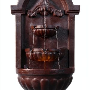 Kenroy Home Outdoor Wall Fountain Resin Plum Bronze-0