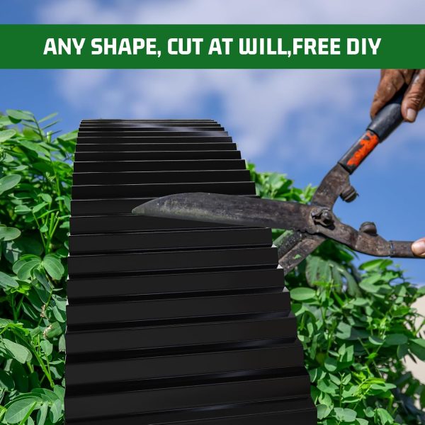 SnugNiture Metal Garden Edging Durable Corrugated Landscape-6