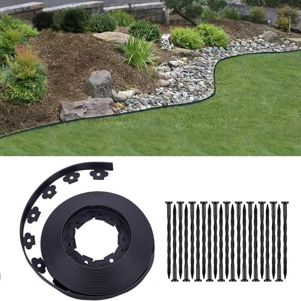 YANEYRIE Garden Edging Kit Durable Flexible DIY Landscape-4