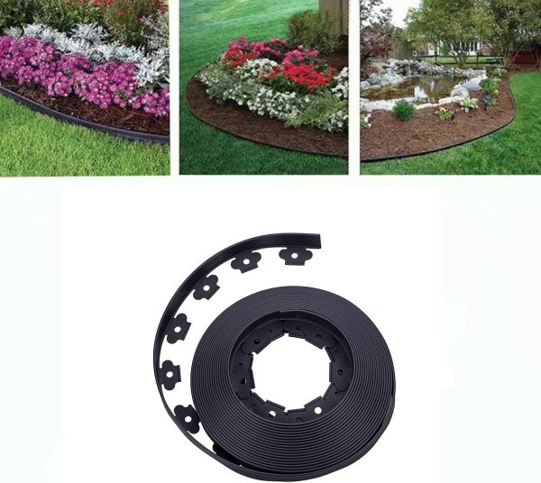 YANEYRIE Garden Edging Kit Durable Flexible DIY Landscape-3