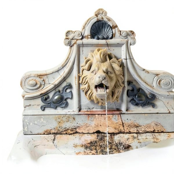 Lion Head Fountain Spout IMIKEYA Resin Outdoor Wall Decor-8
