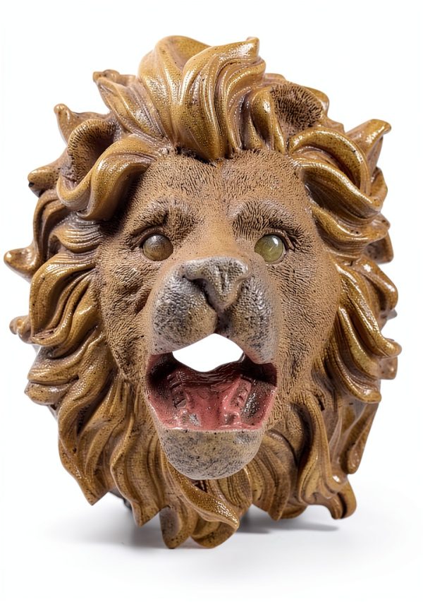 Lion Head Fountain Spout IMIKEYA Resin Outdoor Wall Decor-2