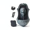 Solar Wall Fountain XBrand Gray Resin Lion Head-5