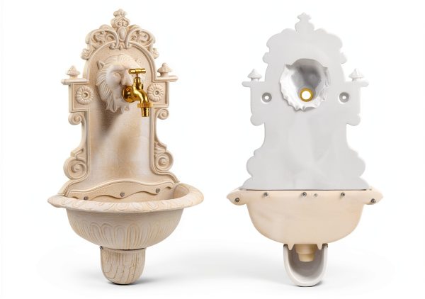 Sungmor Antique White Cast Iron Wall‑Mount Garden Sink-6
