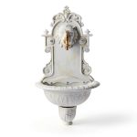 Sungmor Antique White Cast Iron Wall‑Mount Garden Sink-0
