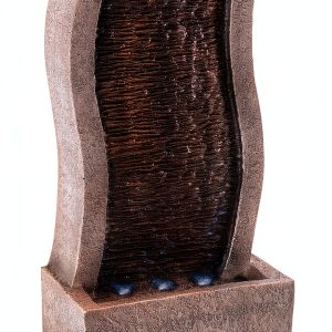 Pure Garden Gray Resin Wall Fountain for Patio-0