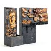 Buddha Face Fountain XBrand Wall Outdoor Bronze-10