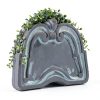 XBrand Solar Wall Fountain Gray Resin Lion Head 26in Model ALLHC73GR-4