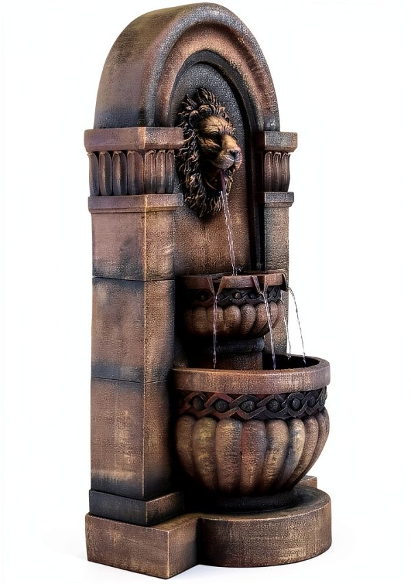 Lion Wall Fountain John Timberland Resin Design-6