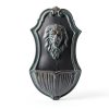 XBrand Solar Wall Fountain Gray Resin Lion Head 26in Model ALLHC73GR-2