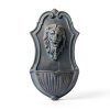 XBrand Solar Wall Fountain Gray Resin Lion Head 26in Model ALLHC73GR-10