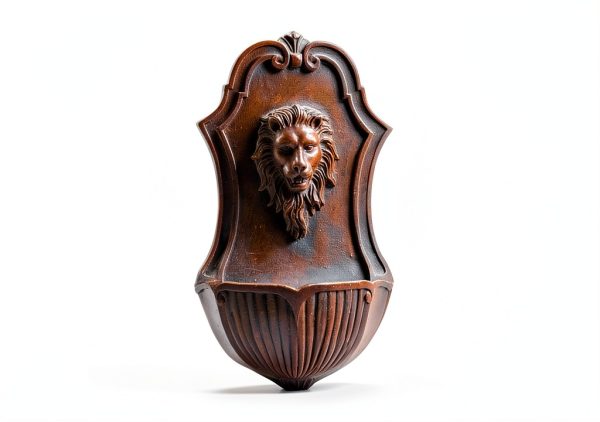 XBrand Solar Wall Fountain Gray Resin Lion Head 26in Model ALLHC73GR-8