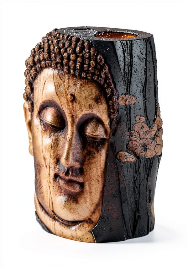 Buddha Face Fountain XBrand Wall Outdoor Bronze-5