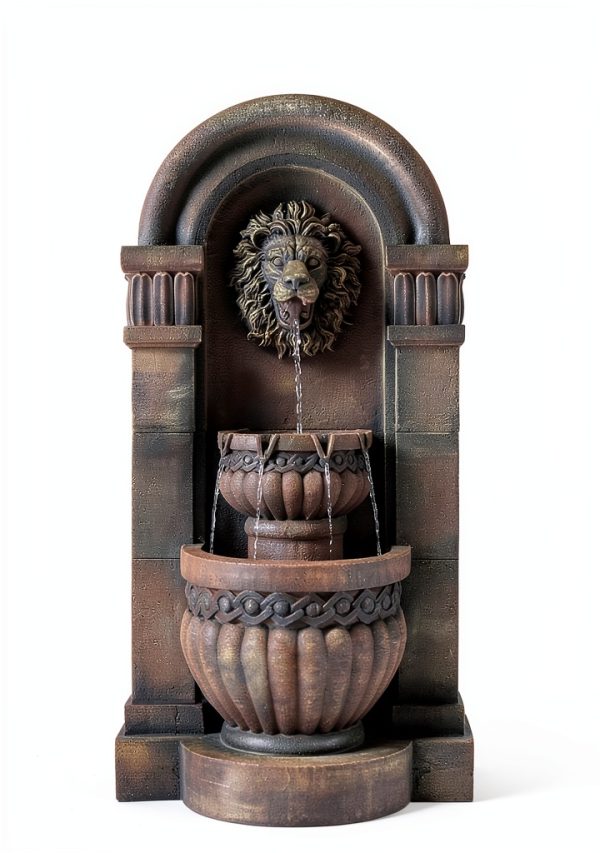 Lion Wall Fountain John Timberland Resin Design-3
