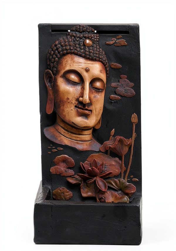 Buddha Face Fountain XBrand Wall Outdoor Bronze-1