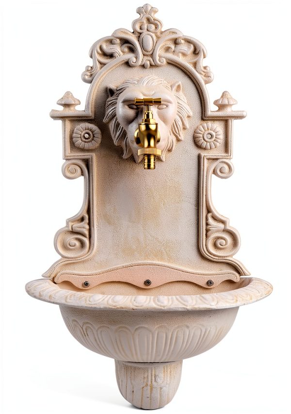Sungmor Antique White Cast Iron Wall‑Mount Garden Sink-1