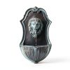 Solar Wall Fountain XBrand Gray Resin Lion Head-4