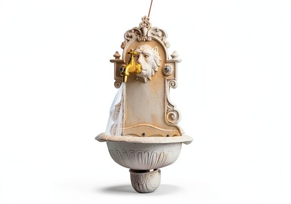 Sungmor Antique White Cast Iron Wall‑Mount Garden Sink-2