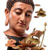 Buddha Face Fountain XBrand Wall Outdoor Bronze-0