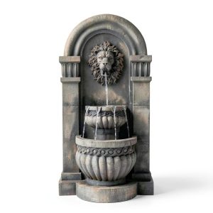 Lion Wall Fountain John Timberland Resin Design-0