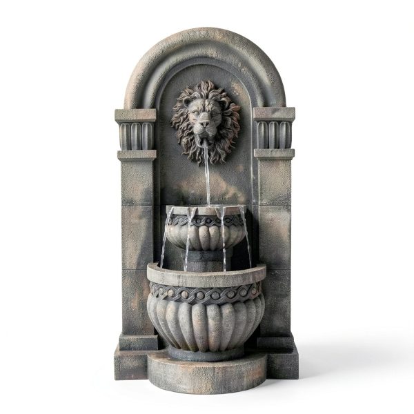 Lion Wall Fountain John Timberland Resin Design-0
