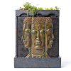 Gold-wall Fountain Buddha 45in Resin Wall Fountain Tankana TK4019-3