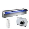 VEVOR Stainless Steel Wall Fountain with Remote LED 11.8x4.5x3.1-6