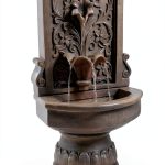 Outdoor Wall Fountain Sunnydaze Decor Lighted Resin 18.5x12x37.5in-0