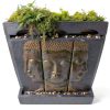 Gold-wall Fountain Buddha 45in Resin Wall Fountain Tankana TK4019-5