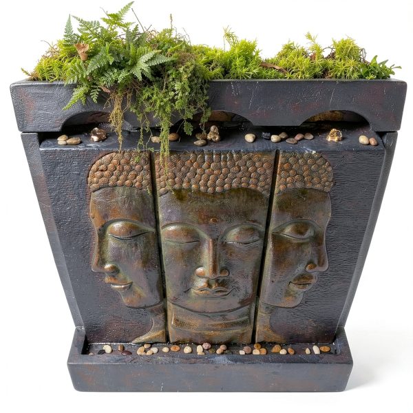 Gold-wall Fountain Buddha 45in Resin Wall Fountain Tankana TK4019-5