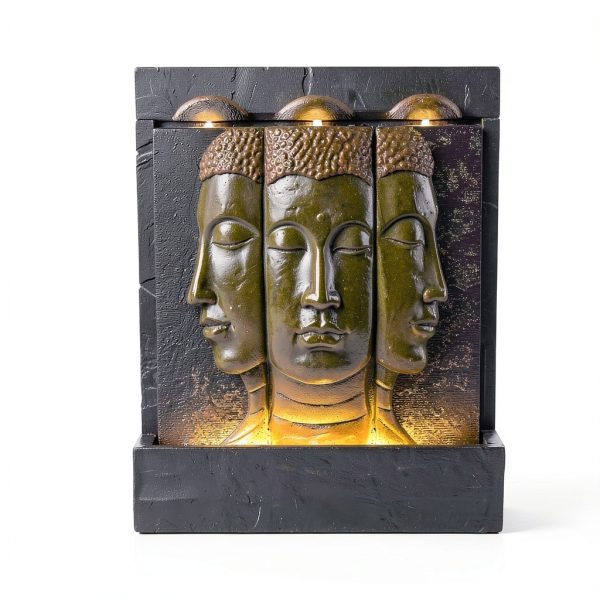 Gold-wall Fountain Buddha 45in Resin Wall Fountain Tankana TK4019-0