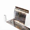 VEVOR Stainless Steel Wall Fountain with Remote LED 11.8x4.5x3.1-1