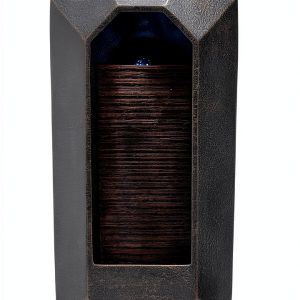 XBrand Resin Wall-Mounted Fountain AMWL6067BR Brown 23.3in Lighted-0