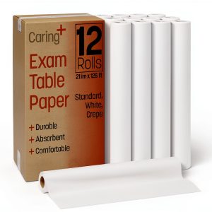 Exam Table Paper Caring Soft Crepe 21x125 Inch 12 Roll Case-0
