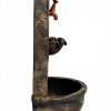 Sunnydaze Decor Wall-Mounted Outdoor Fountain French Limestone 14x8x26-6