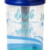 Hospital Cup Plum Hill 20oz Blue Bottle with Lid, Straw & Handle-5