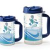Hospital Cup Plum Hill 20oz Blue Bottle with Lid, Straw & Handle-2