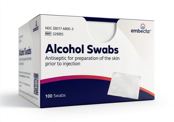 BD Alcohol Swabs 100 Each, White, 100 Count (Pack of 1)-0