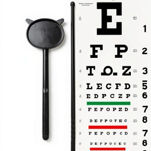 Snellen Eye Chart with Fixing Sticker 11x22 in Eye Charts for Eye ExamsIdeal for Doctor's OfficeSchool, Home with Eye occluder and Pointer 4 Fixation Patches-0